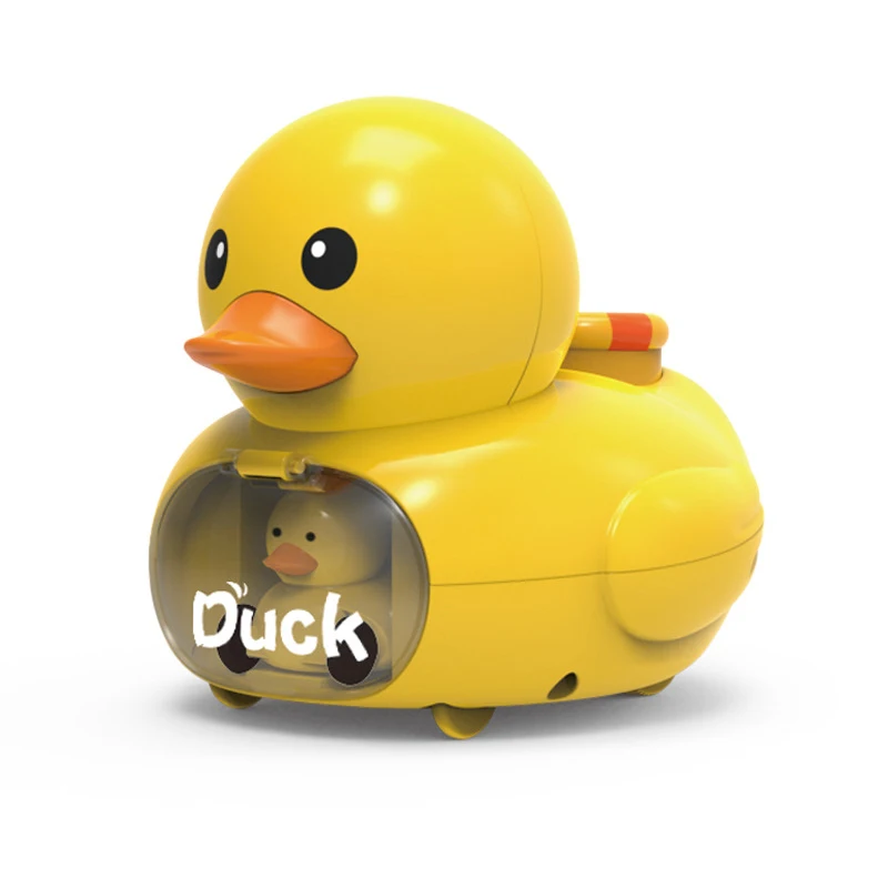 Hot Children Yellow Duck Toy Car Set Catapult Truck Press And Go Friction Inertial Stunt Car Toy