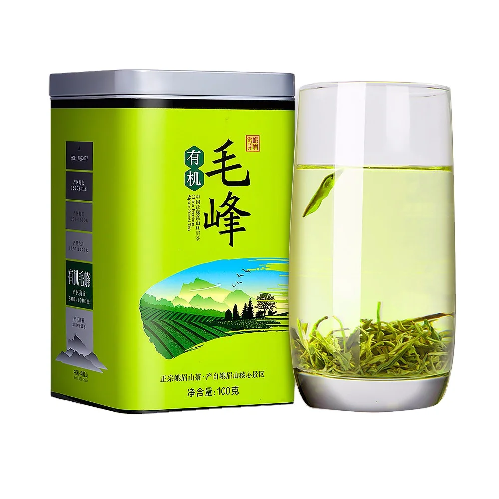 Best Chinese tea gift import tea bulk famous brand Emei Xueya Certificated mao feng whole leaves caffeinated full leaf green tea