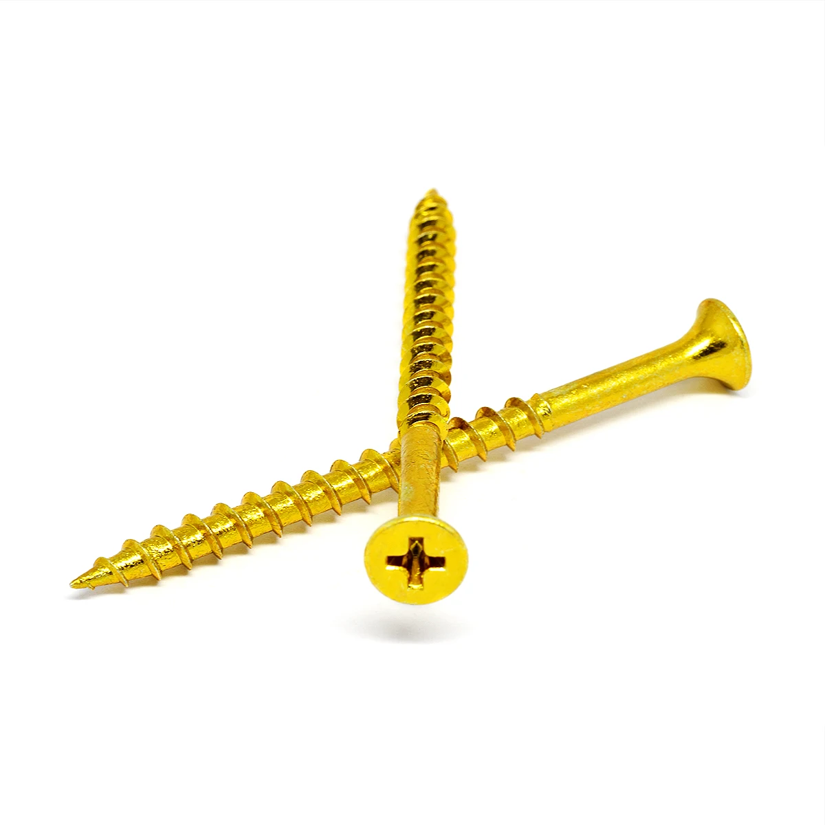 Yellow Zinc Plated Cross Recessed Countersunk Head Particle Board Self-tapping Wood Screw Hardware Screw