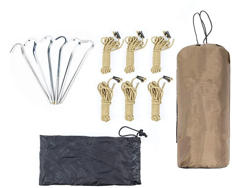 Camping Tarpaulin Waterproof Shelter Portable UV Protection Nylon Light Tent