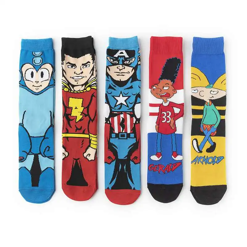 2020 горячие аниме смешные носки без пятки meias мультфильм chaussettes Вязание calcetines носки для мужчин