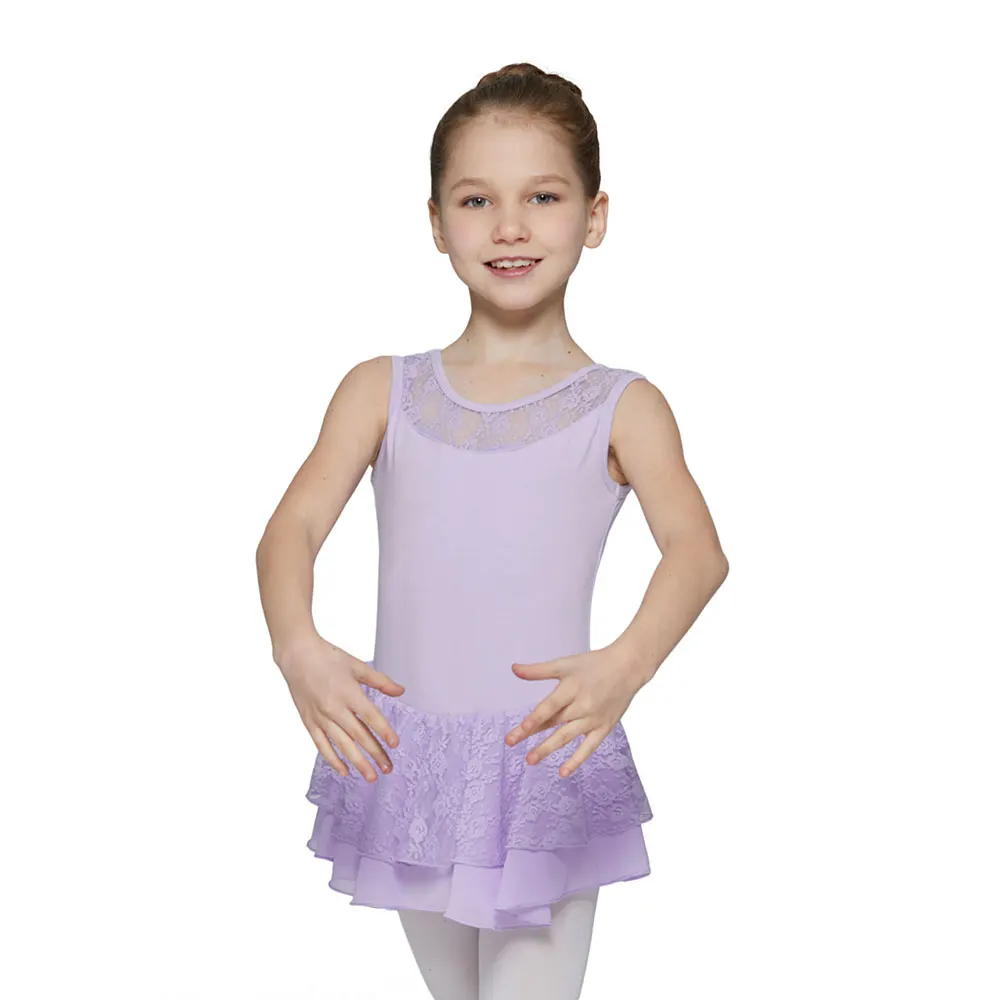 Wholesale Custom Cotton Dancewear Girls White Ballet Dance Leotard Dress for Kids