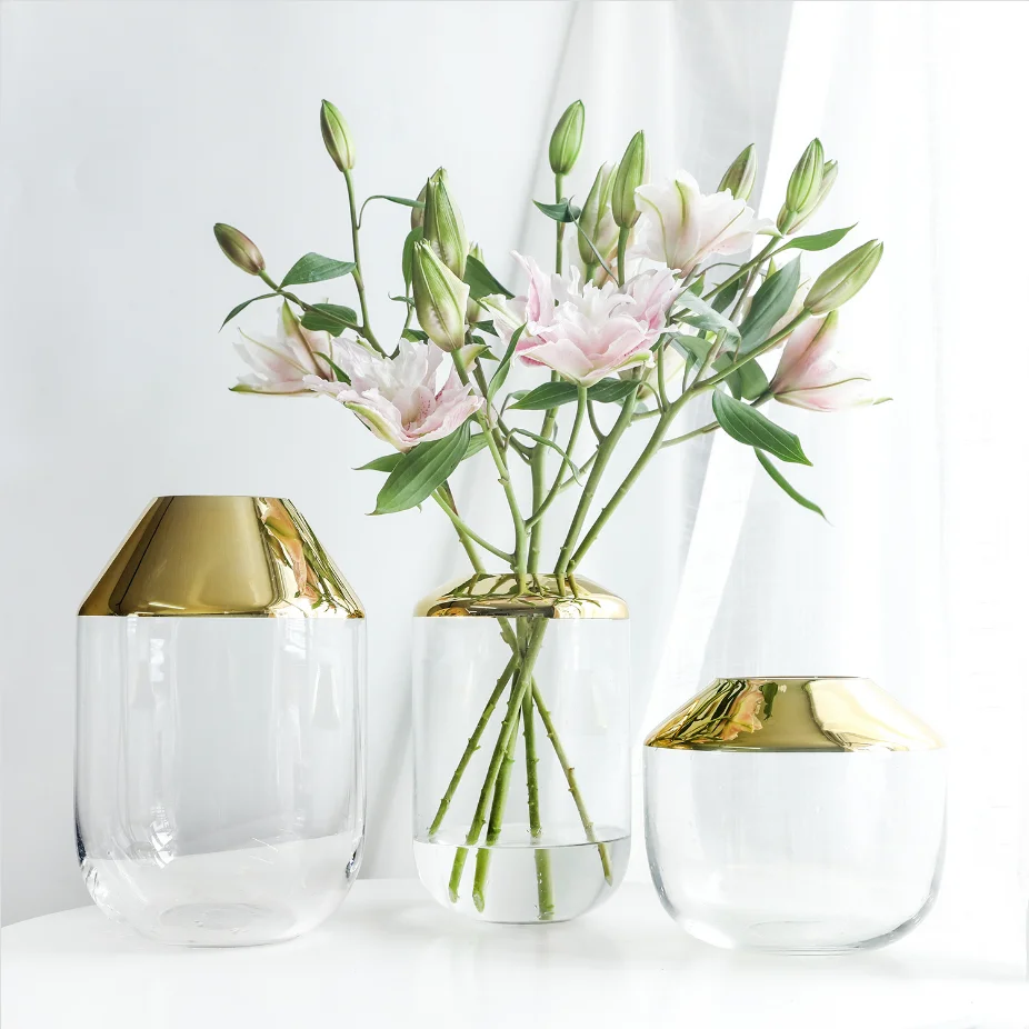 Wholesale crystal flower vase customized glass flower glass vase crystal flower vase