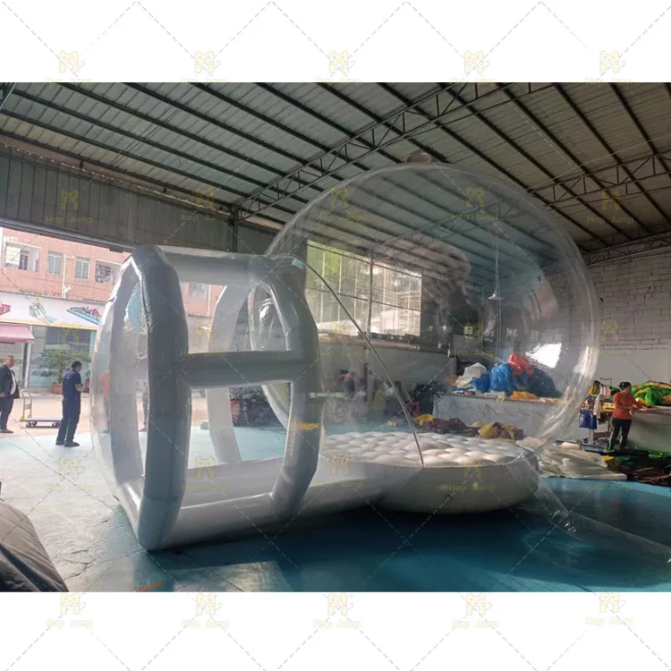 Inflatable Bubble Tent House 10ft Dome Commercial Grade Clear PVC Tarpaulin Kids Party Bubble Balloons House Tent, Transparent