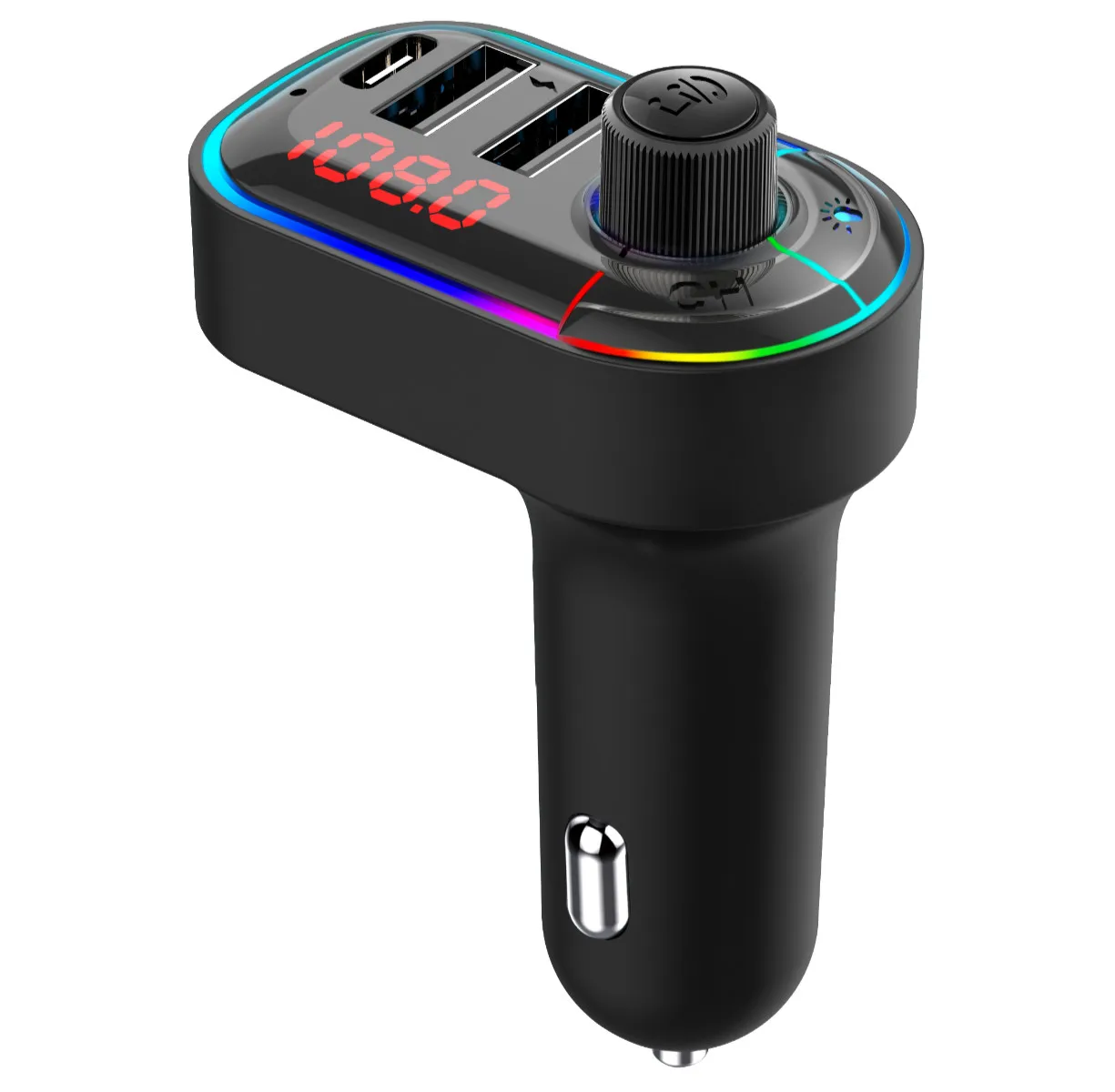  Автомобильное зарядное устройство USB для телефона беспроводной FM-передатчик mp3-плеер с двумя TF-карта музыкальный комплект громкой связи
