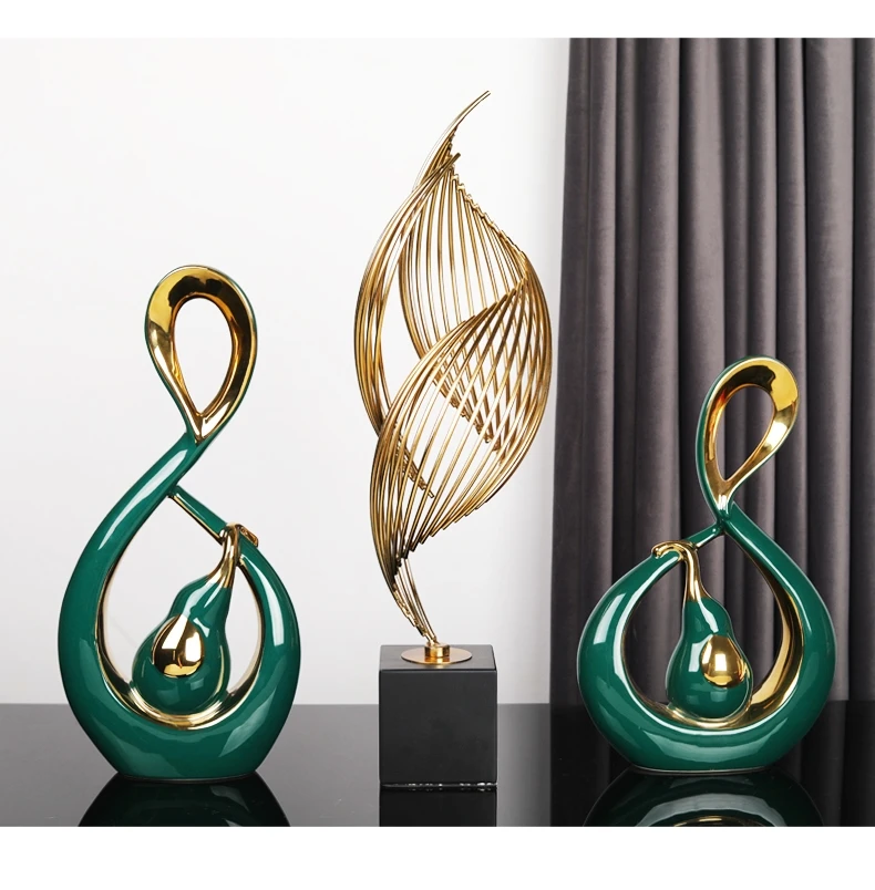 Elephant couples shape Nordic Luxury modern Porcelain decoration Creative ceramic art Ornaments Home Decor for living room