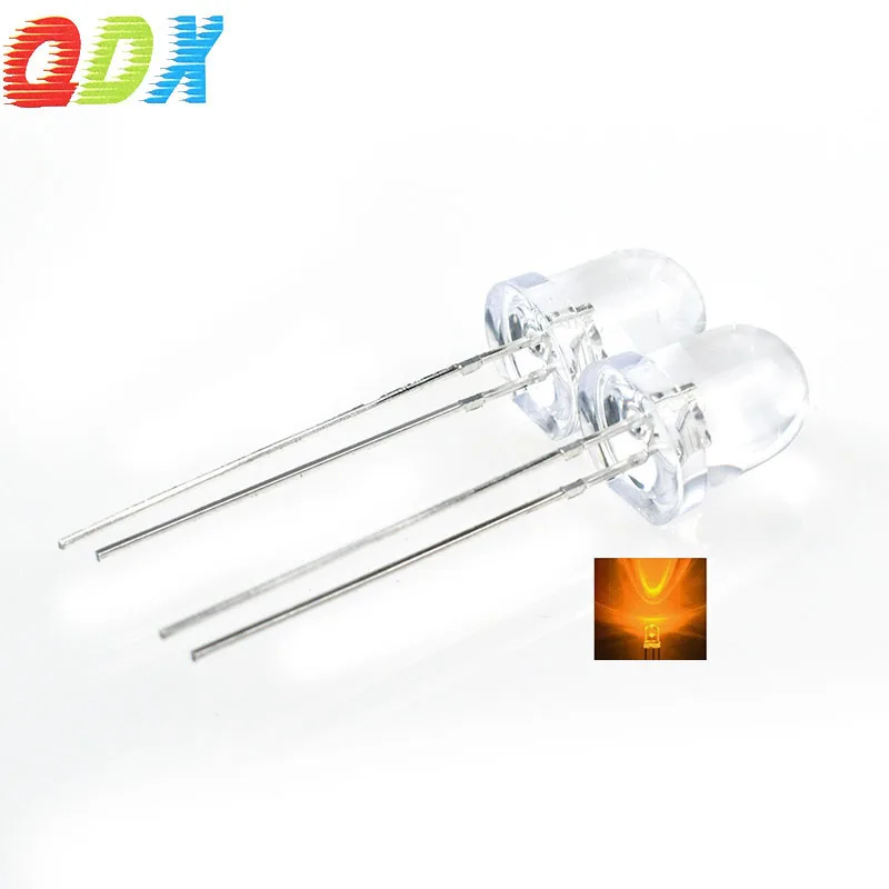 China Factory sales  led diode 8mm  white hair yellow diffused super bright   LED Encapsulation Series led module 500pcs/bag