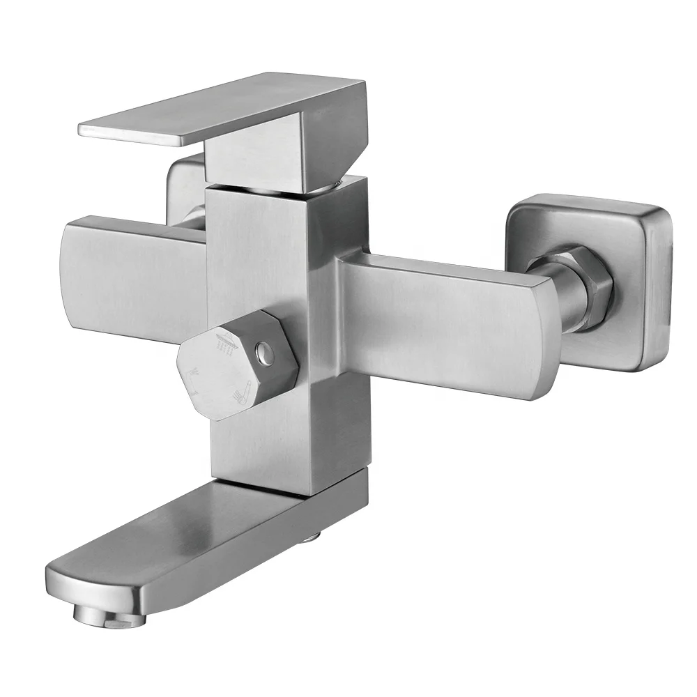 
sus 304 stainless steel brushed nickel shower faucet set 3 triple function rain bathroom shower system 