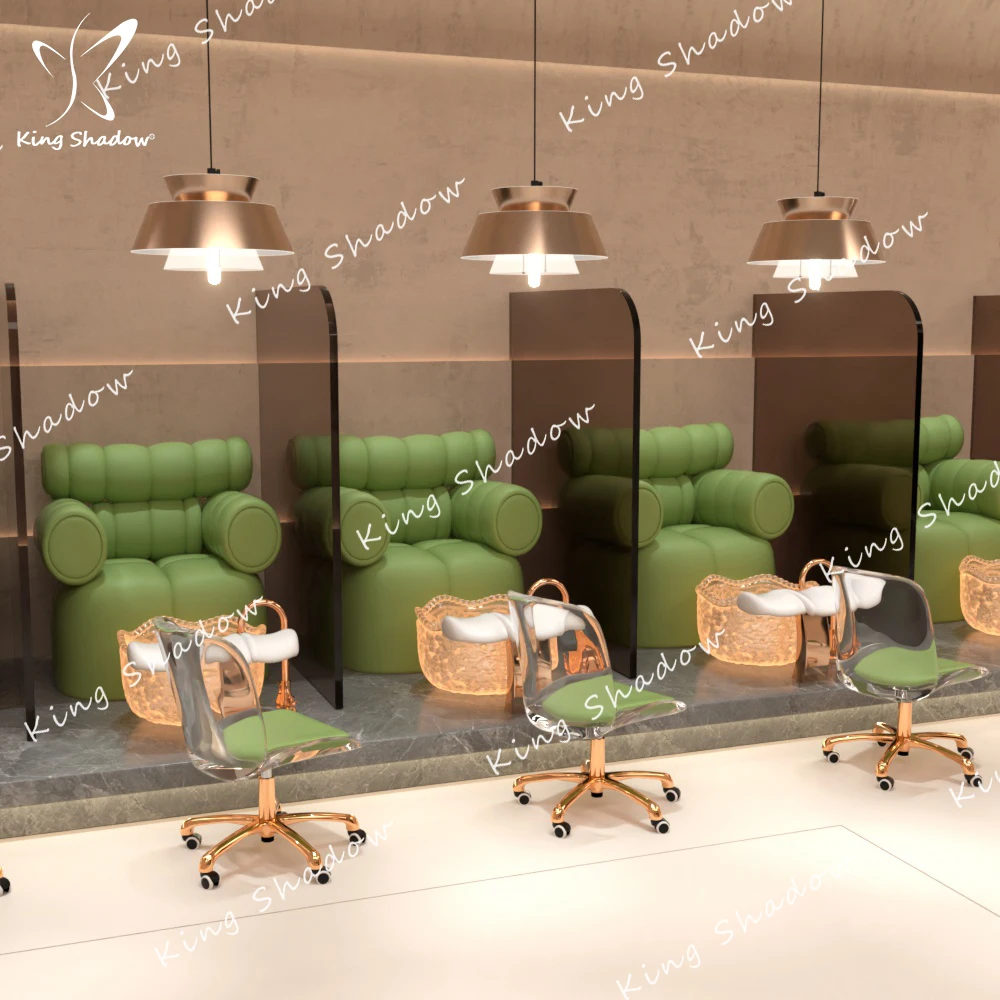 pink color pedicure chair with gold accessary  Nails salon equipment manicure chair kid  pedicure chair spa