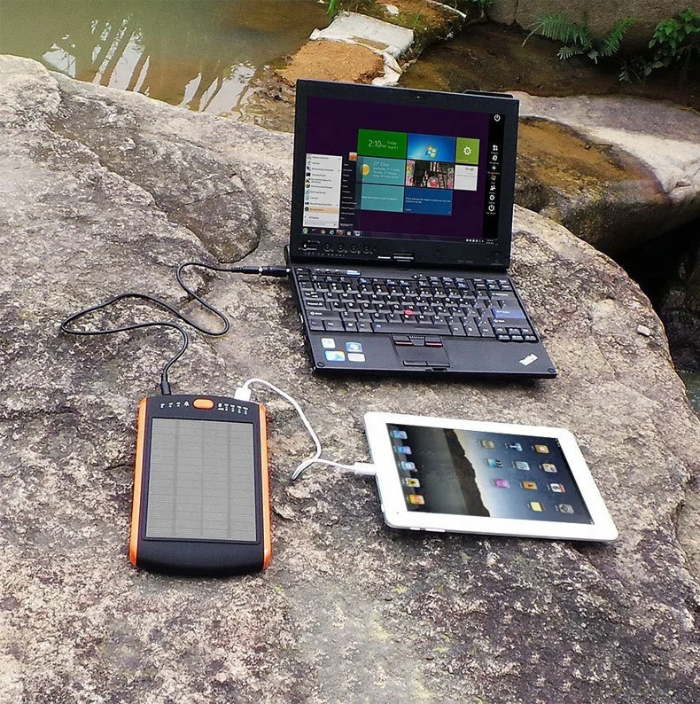 new products 19V DC output Solar Battery Backup 23000MAH Solar Panel Power Bank Customized Logo USB  Mobile PowerBANK