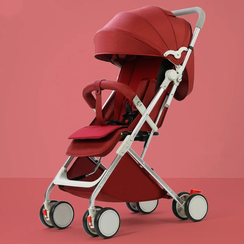 High quality baby strollers foldable luggage suitcase baby girl stroller grey red oxford lightweight stroller
