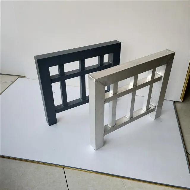 Modern fence railing aluminum powder coated black outdoor customized luxury U channel designs balcony aluminum railing system