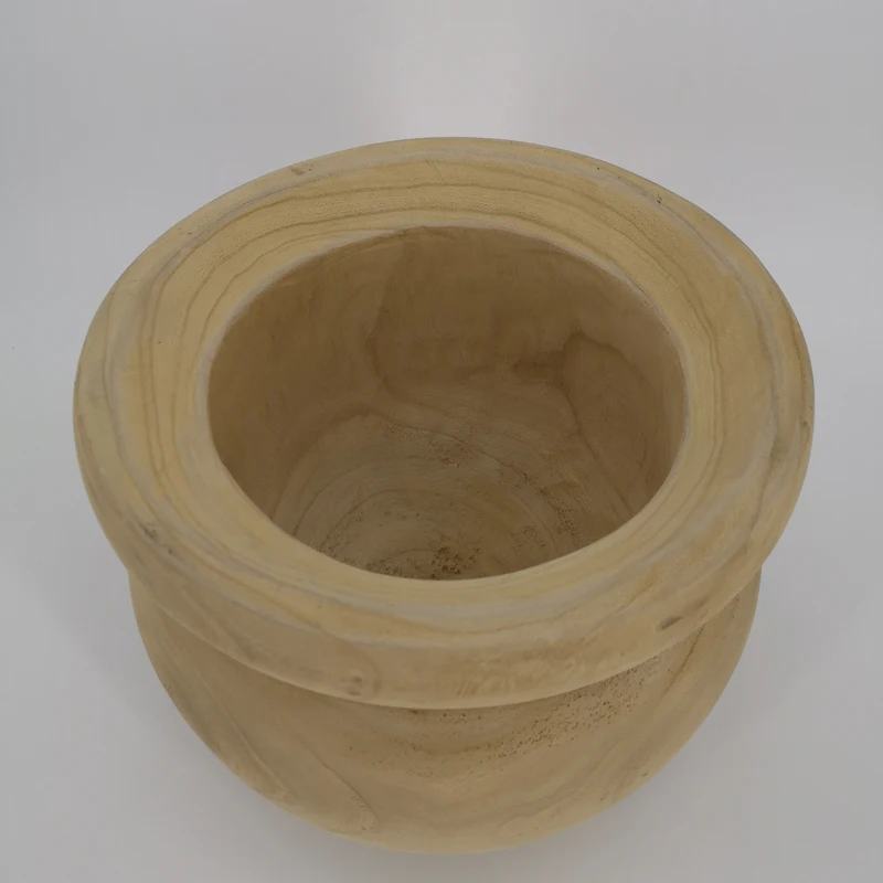 
Factory supply Cheap Solid wood flower pot vase for home decoration 