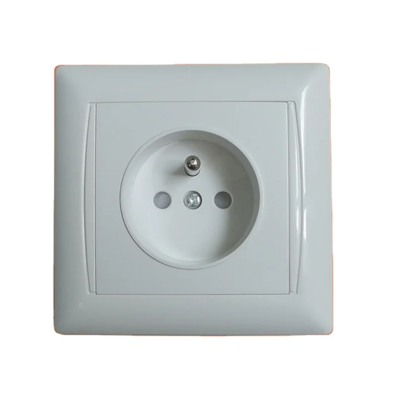 French style flush mounting 16A 3 pin wall socket outlet French socket (F6610)