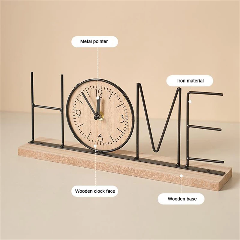 Handmade Creative Home Decoration Desktop Clock Ornaments Desktop Digital Clock