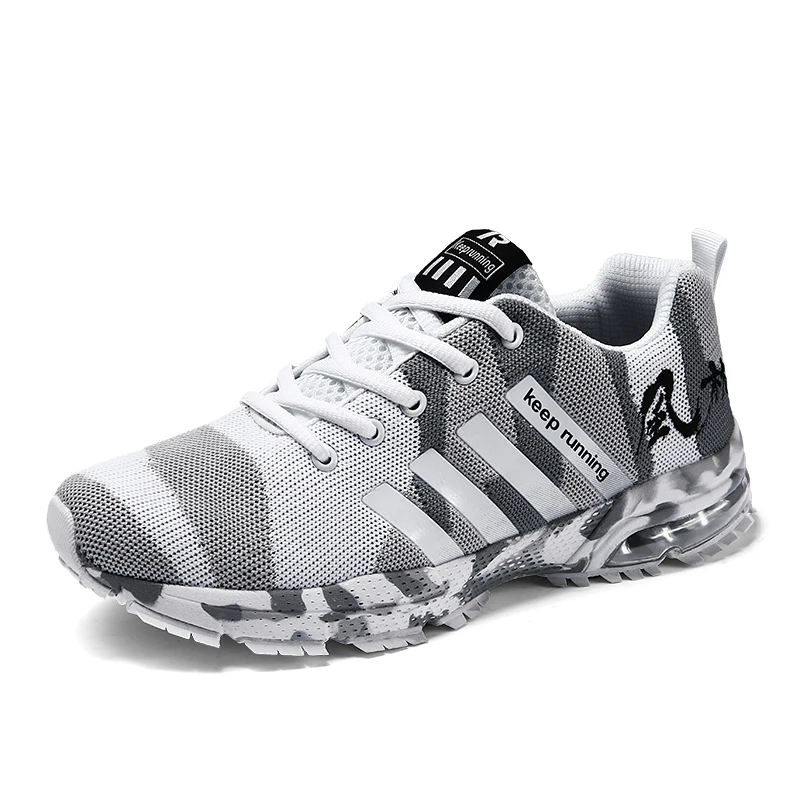 adult sport casual shoes with camouflage pattern in upper