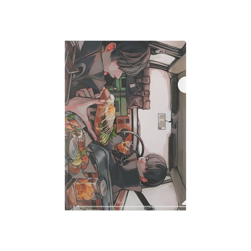 
Japanese stationery anime design folder A4 clear hard plastic pocket file folder with digital printing 