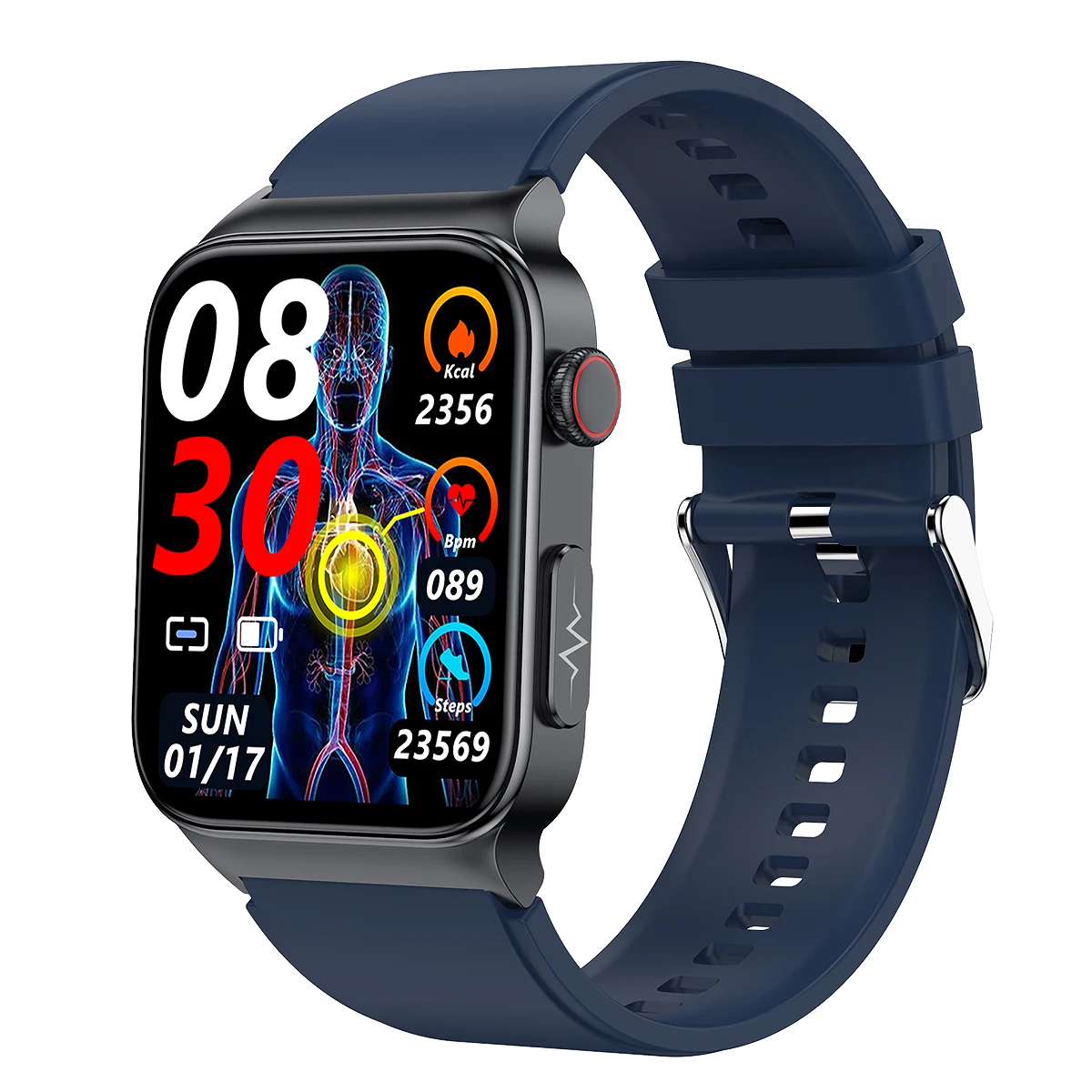 E500 Smart Watch ECG Blood Oxygen Body Temperature Blood Glucose HD Screen Digital Watches 2022