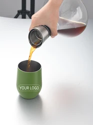 2021 Double wall insulated  12oz wine cups  stainless steel cups popular color wine tumbler with straws