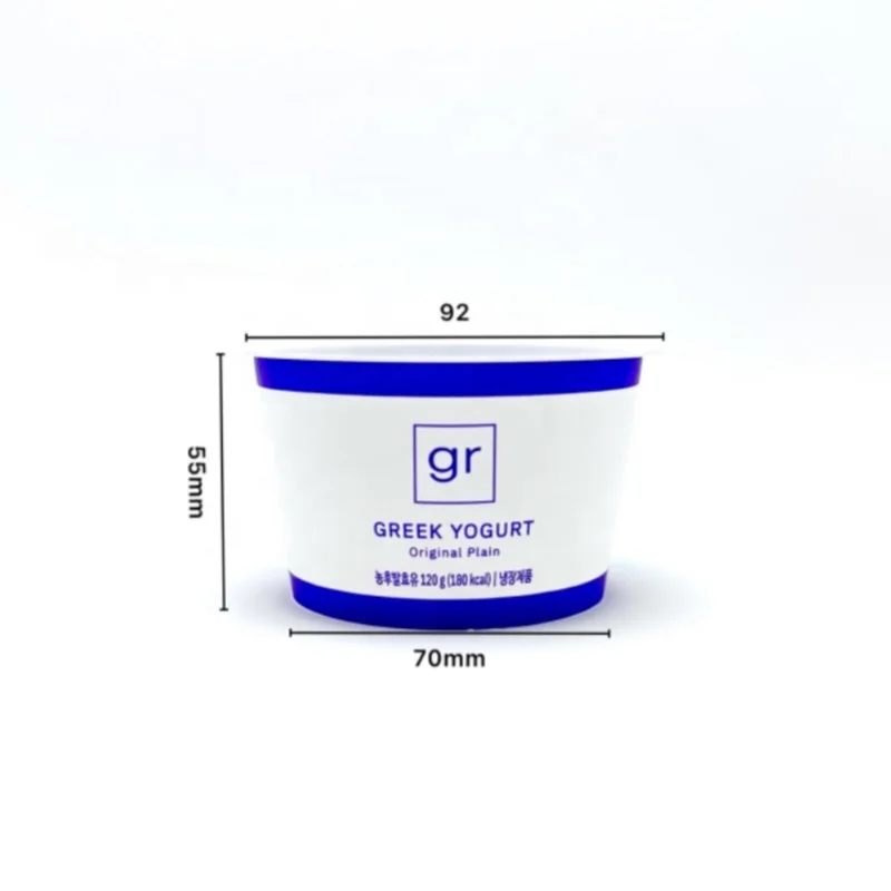 Plastic Ice Cream Yogurt Containers Cup with Lid Custom Logo 200ml 11 Food Package Coffee Carton Box Juice Customized Size IML