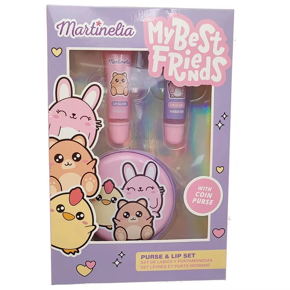 2024 Branded Makeup Glossy Lip Gloss Kids Kits Girls Fashion Nail Art Nail Polish Lipstick Comb Toys Makeup