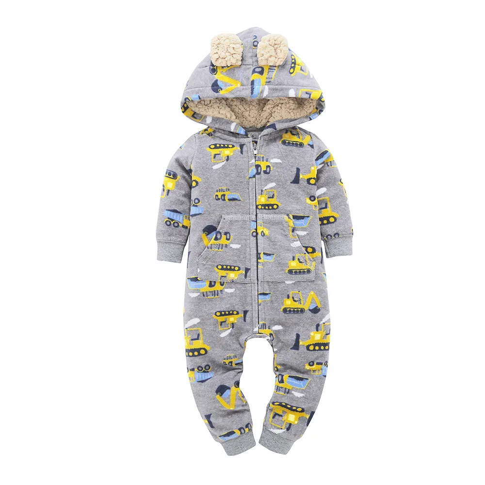 
Wholesale New Design Baby Unisex Fleece Jumpsuits Baby Coveralls Children Playsuits Pajamas 