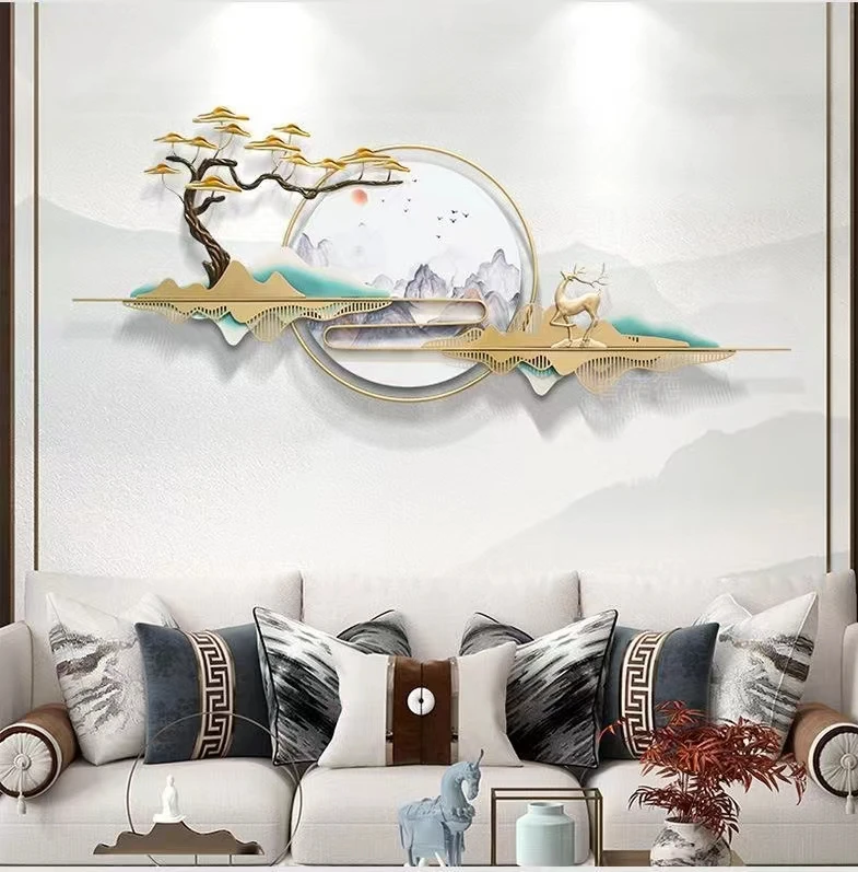 150*63cm wholesale dropshipping products 2023 Creative 3D Metal living room pendant art wall hanging house room wall decoration