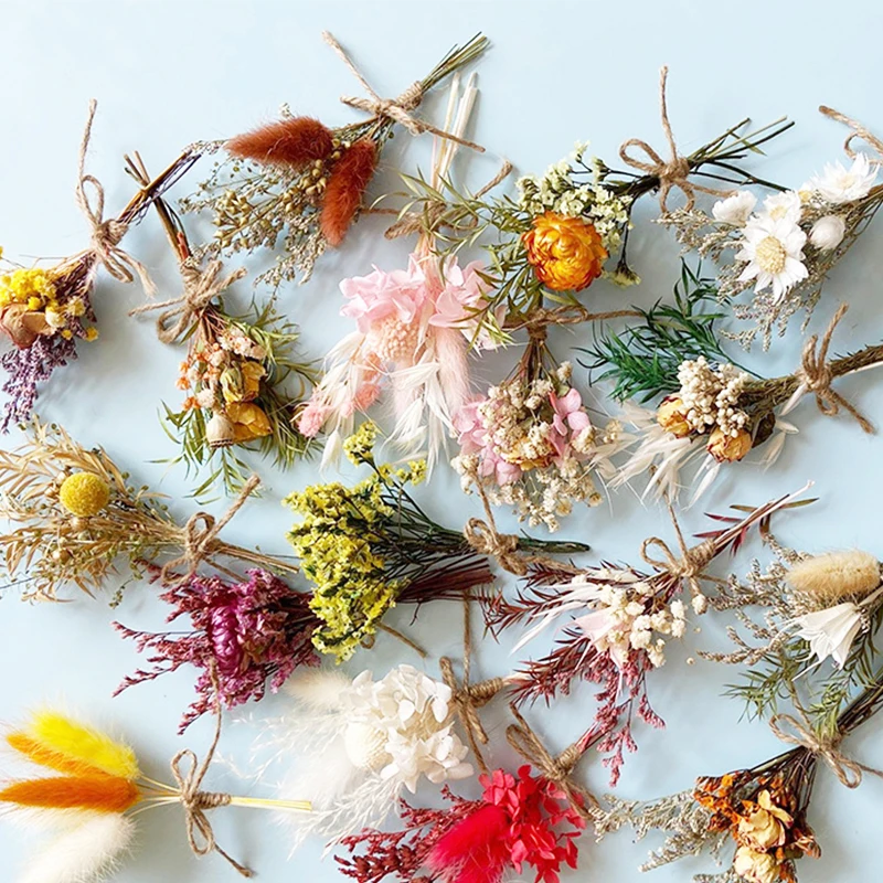 Оптовая продажа Лидер продаж сушеный мини-букет цветов для свадебного подарочного набора украшения рукоделия