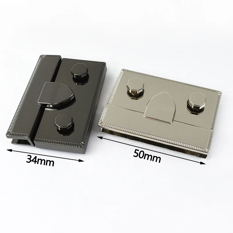 Deepeel KY670 50*34mm Square Twist Lock Accessories Rectangle Bag Lock for Handbags & Luggage DIY Bag Accessories