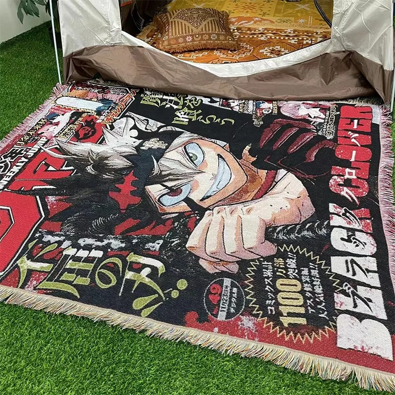 Wholesale Custom Wall Hanging Anime Tapestry Woven Throw Blanket tapestry blanket