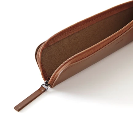 Пенал с индивидуальным логотипом, простой кожаный чехол для ручек, пенал, высококачественный пенал