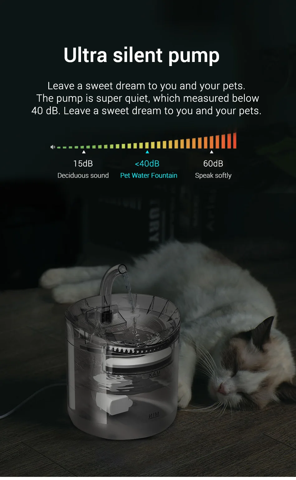 Smart water feeder cat water fountain pet drinking