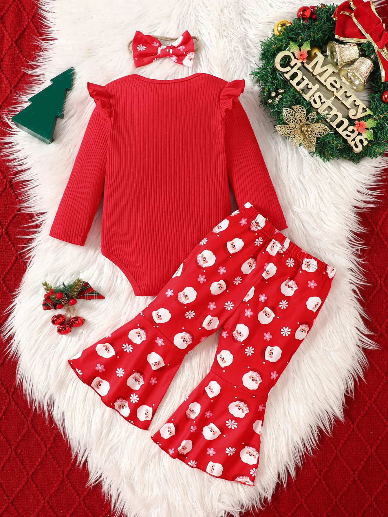 Newest Christmas Dresses For Little Girls Big Bow Girls Christmas Clothing  2 Year Old baby Girl Dress