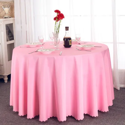 solid color hotel tablecloth fabric restaurantt dining table round tablecloth