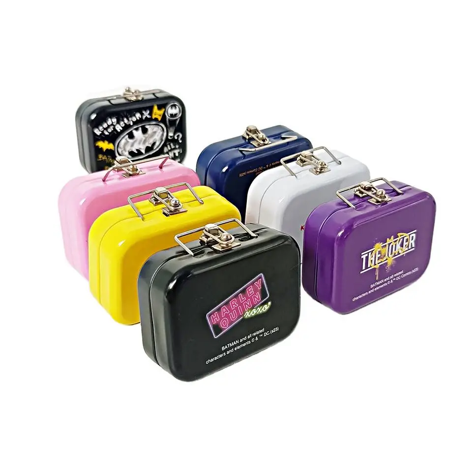 Factory price custom suitcase small tin can