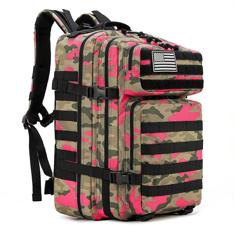 Outdoor Tactical Backpack Travel Mountaineering Hiking Camping 45L Large-Capacity Camouflage Backpack