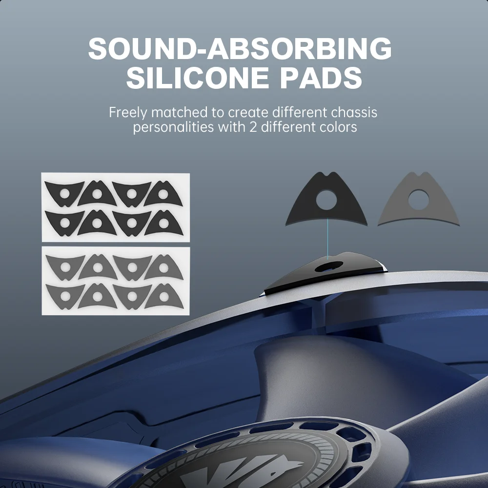 Fish-Bone Pwm Case Fans Quiet Thin And Light 12v 4-Pin Motherboard Control Fan 120mm