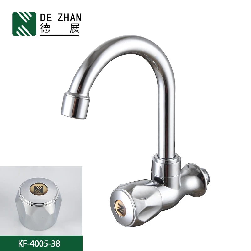 Modern Classic Chrome Kitchen Faucet Single-Hole ABS Valve Mount with Polished Surface Water Tap 500 G1/2 Easy Wall Installation