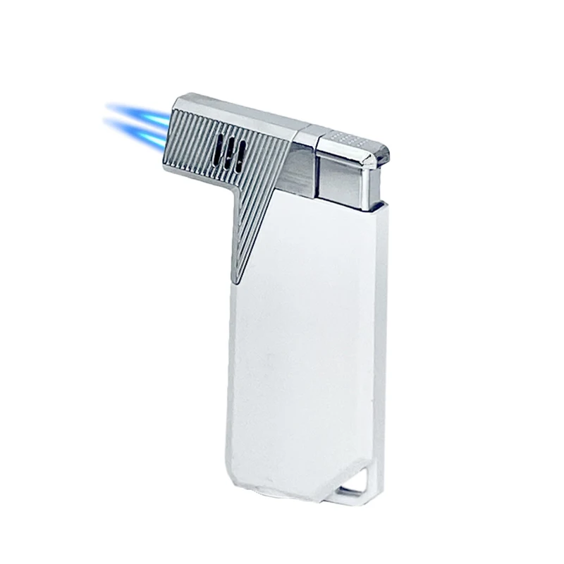 Wholesale custom inflatable torch lighter refillable butane gas two jet flame cigar lighter