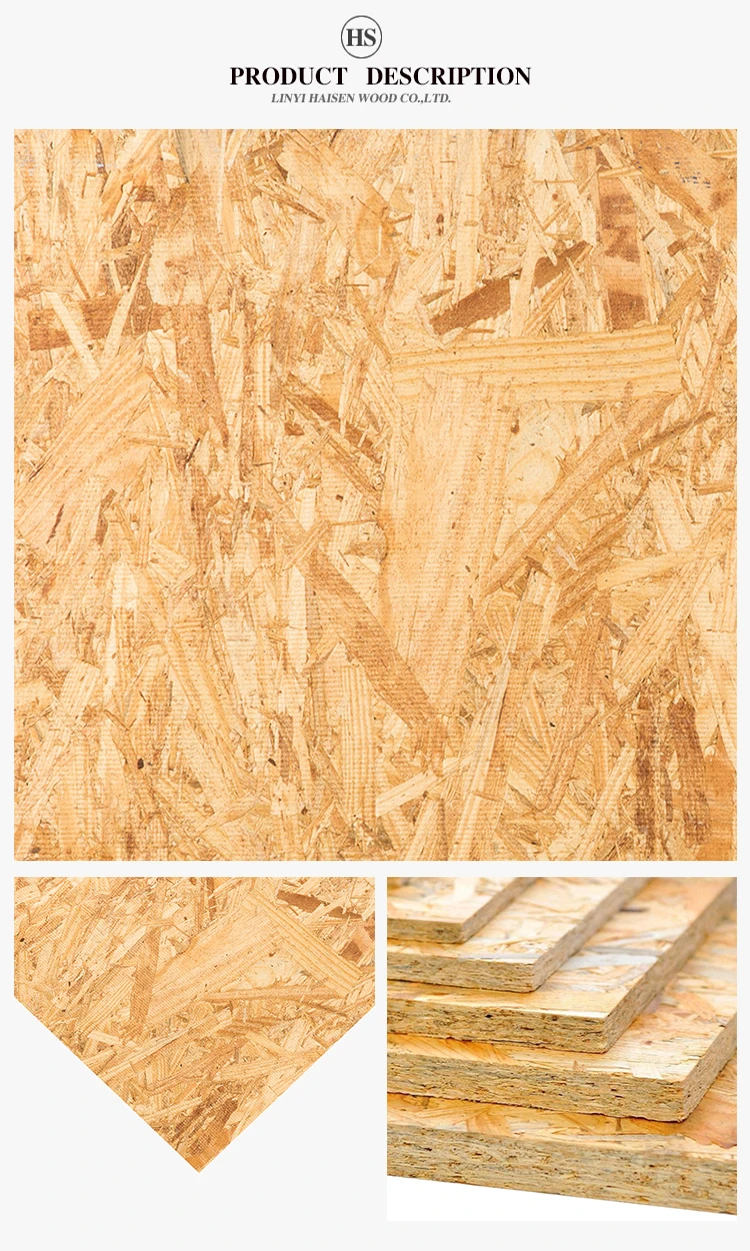 Best sale  1220x2440mm oriented strand boards(osb) chipboard laminated melamine particle board OSB2 3 Plywood For Construction