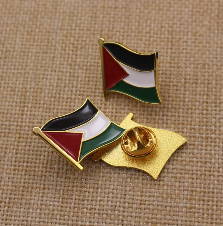 Wholesale Cheap Gold Enamel Country Flag Lapel Pin Peace Arabs Badge