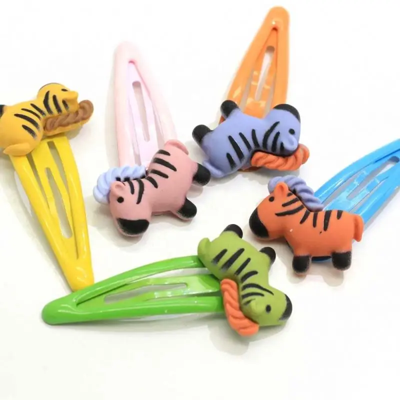 100Pcs/Bag Cute Little Animal  Lion Hairpins Baby Girls Hair Clips Barrettes Kawaii Children Kids Hair Accessories