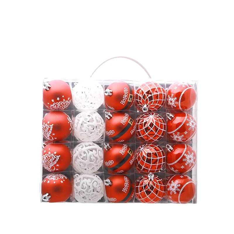 
Hot Sale 2021 Colorful 20pcs Plastic Xmas Bauble Pendant Gift Pack for Holiday Decoration Christmas Tree 