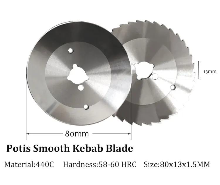 Circular Halal Chicken Kebab Universal Kebab Slicer Blade Turkey Shawarma Doner Knife