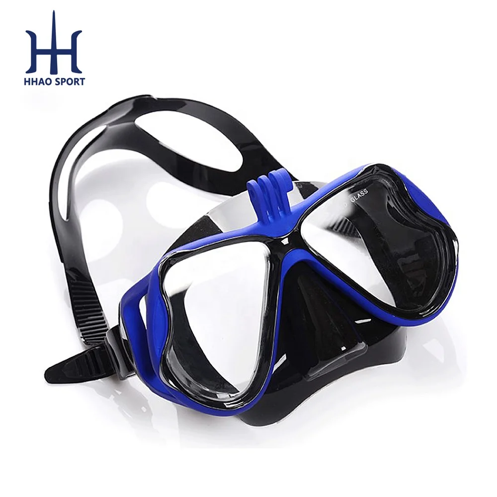 Anti-leak Tempered Glass Sea Snorkeling Diving Equipment Mask With Camera Mount