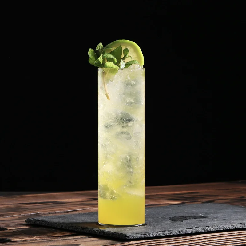 Factory Stock Round 200ml Thin Colin Cup Drinking Tumbler Machine Made Highball Glass Long Drink Glass Cup Collins Glass