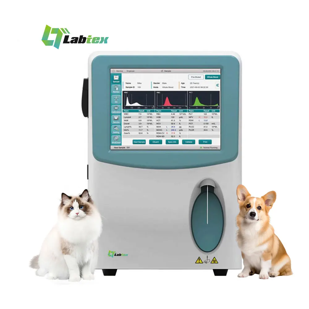 Labtex Pet Professional IVD EC-30 3 Parts Auto Hematology Analyzer 60 Samples/Hour Veterinary Blood for Pets