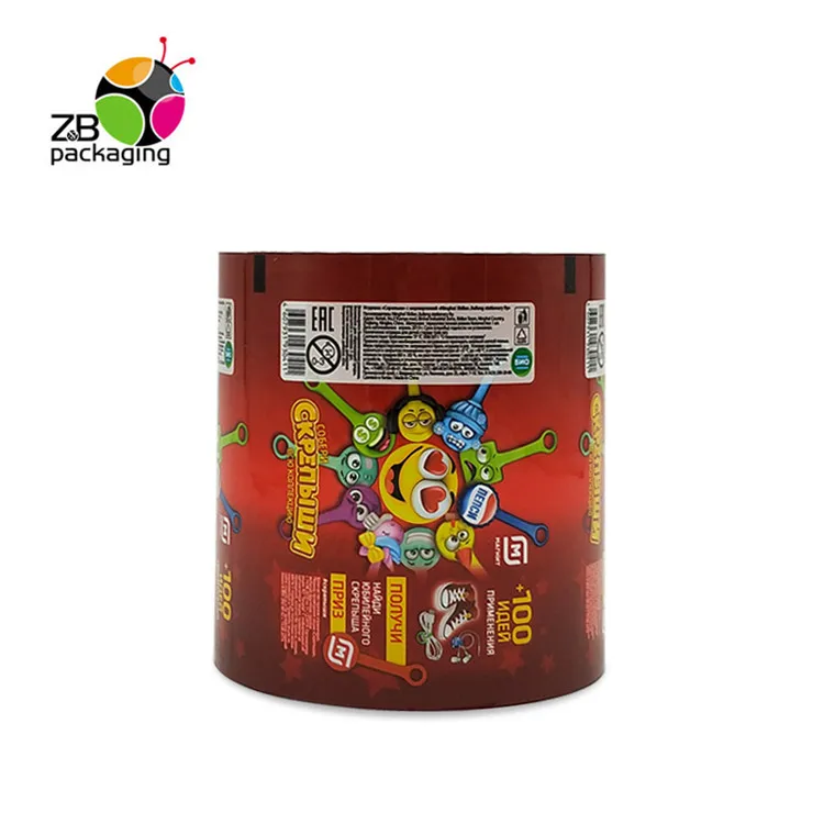 
Eco-friendly printed metallized candy sachet packaging film rolls / laminated plastic film roll 