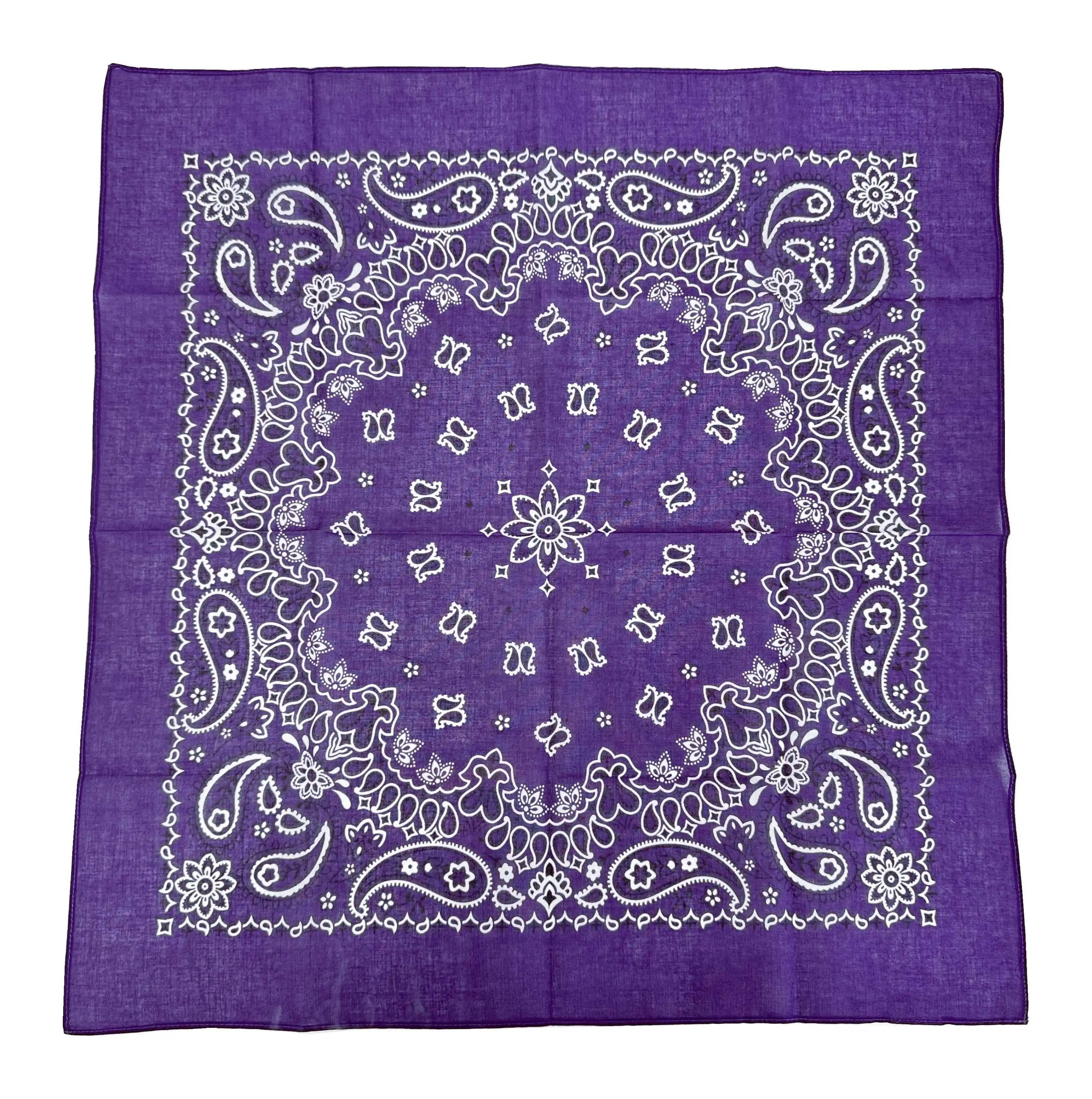 Customized Design Your Own Logo Printing Square Scarf Custom Bandana Polyester Bandana purple bandana