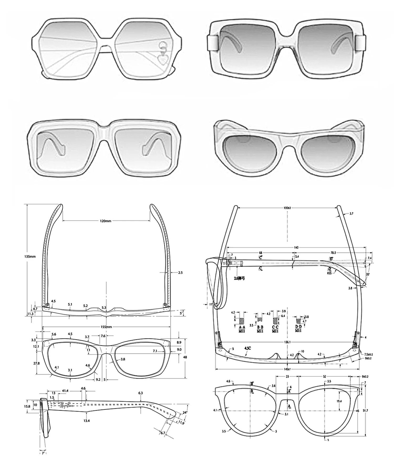 Cheap Price Assorted Eyeglasses Acetate Eyewear Optical Frame Designer Spectacle Frames Reading Glasses for Men Women